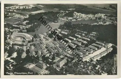 Berlin - Olympisches Dorf - Foto-Ansichtskarte Luftaufnahme - Verlag Klinke & Co. Berlin 30er Jahre