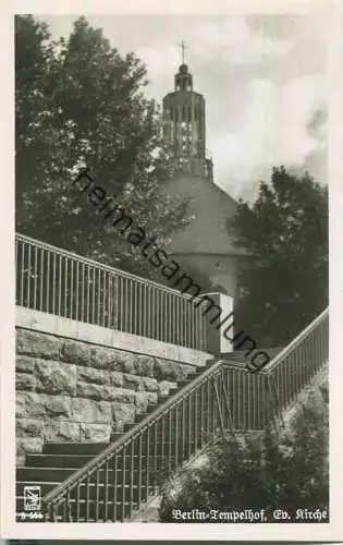 Berlin-Tempelhof - Evangelische Kirche - Foto-Ansichtskarte - Verlag Klinke & Co. Berlin 50er Jahre