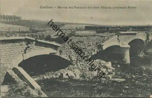 Conflans - zerstörte Brücke gel. 1917