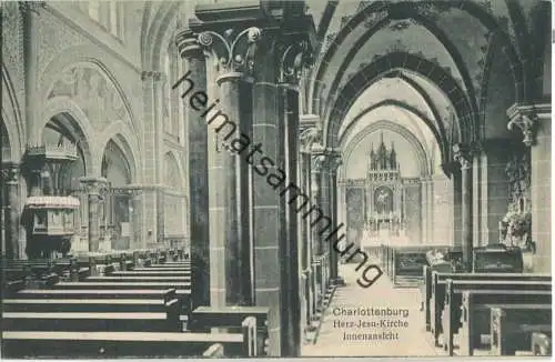 Berlin-Charlottenburg - Herz-Jesu-Kirche - Innenansicht - Verlag J. Goldiner Berlin 30er Jahre
