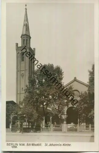 Berlin-Alt-Moabit - St. Johannis Kirche - Foto-Ansichtskarte - Verlag Ludwig Walter Berlin 30er Jahre