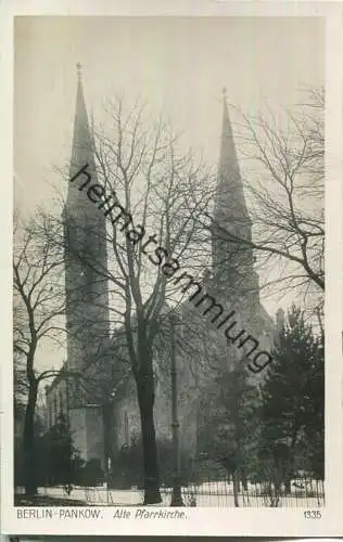 Berlin-Pankow - Alte Pfarrkirche - Foto-Ansichtskarte - Verlag Ludwig Walter Berlin 30er Jahre
