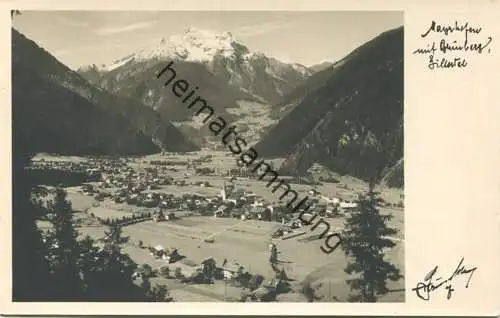 Mayrhofen mit Grünberg - Zillertal - Foto-AK - Verlag Hans Hruschka Mayrhofen gel. 1959