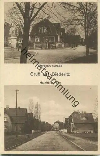 Gruß aus Biederitz - Herrenkrugstrasse - Hainholzstrasse - Verlag Walter Zülecke Magdeburg 30er Jahre