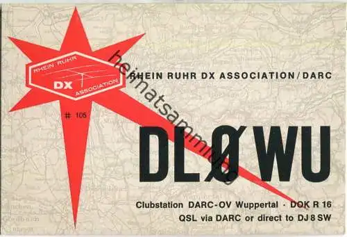 QSL - QTH - Funkkarte - DL0WU - Wuppertal