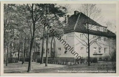 Mahlow-Glasow - Brandenburgisches Landes-Krankenhaus - Verlag Atelier John Falkensee-Finkenkrug 50er Jahre