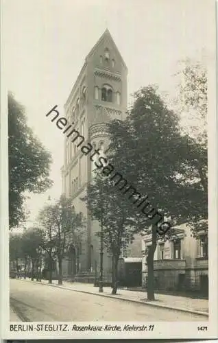 Berlin-Steglitz - Rosenkranz Kirche - Kielerstrasse 11 - Foto-Ansichtskarte - Verlag Ludwig Walter Berlin 40er Jahre