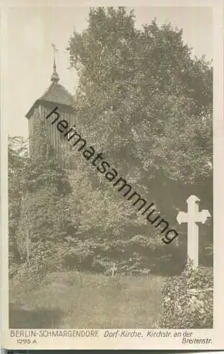 Berlin - Schmargendorf - Dorf-Kirche an der Breitenstrasse - Foto-Ansichtskarte - Verlag Ludwig Walter Berlin