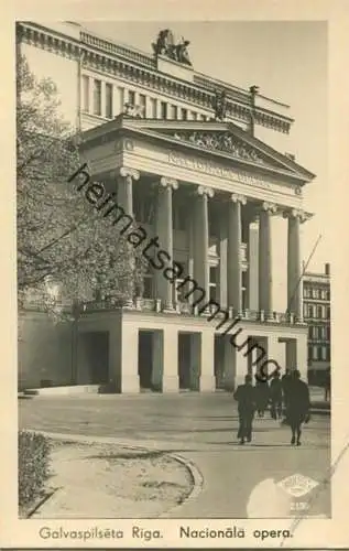 Galvaspilseta Riga - Nacionala opera - Foto-AK 40er Jahre