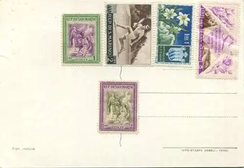 San Marino - Foto-AK - Foto-AK Grossformat - rückseitig Briefmarken