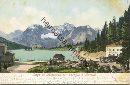 Lago di Misurina col Sorapis e Antelao - gel. 1905