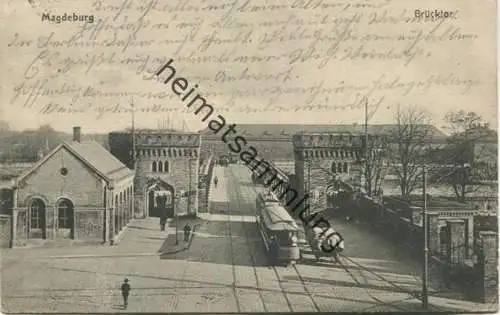 Magdeburg - Brücktor - Feldpost gel. 1916