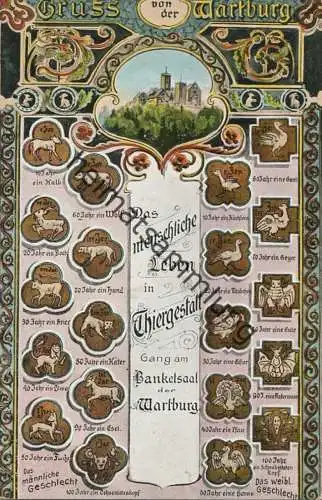 Wartburg - Das menschliche Leben in Thiergestalt - Gang am Banketsaal der Wartburg - Verlag C. Jagemann Eisenach