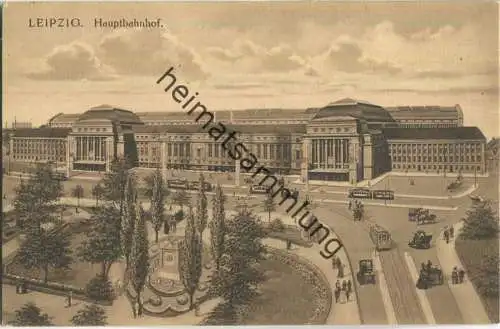 Leipzig - Hauptbahnhof - Verlag Karl Fickenscher Leipzig 30er Jahre