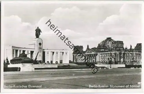 Berlin - Russisches Ehrenmal - Reichstag - Foto-Ansichtskarte - Verlag Klinke & Co. Berlin