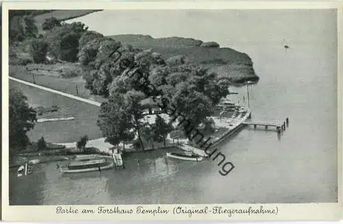 Caputh - Partie am Gaststätte Forsthaus Templin - Fliegeraufnahme - Foto-Ansichtskarte - Verlag Max O'Brien Berlin