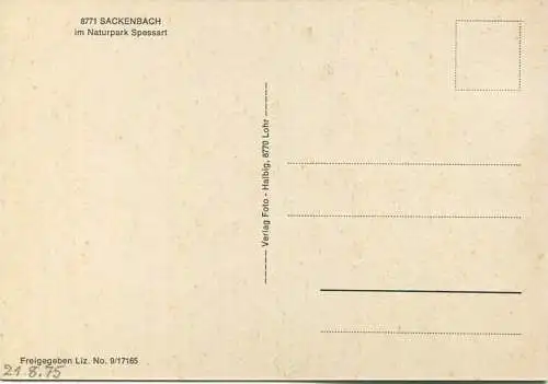 Sackenbach - AK Grossformat - Verlag Foto-Halbig Lohr