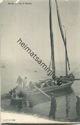 Lausanne Ouchy - Viehtransport mit dem Boot - Transport de bétail par bateau