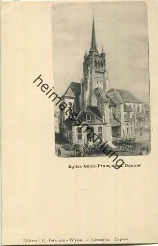 Lausanne - Eglise Saint-Francois et Douane - Verlag Jullien freres Geneve