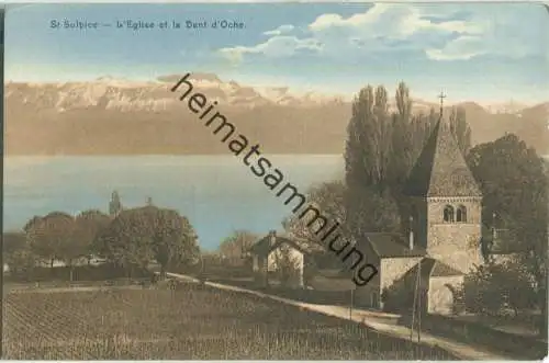 Saint-Sulpice VD - L'Eglise et la Dent d'Oche - Verlag Saschnegg & Co Lausanne