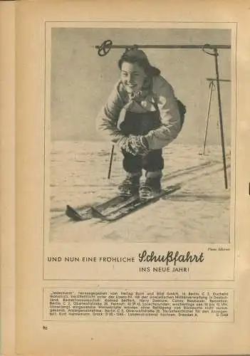 Jedermann - Das neue Magazin Dezember 1946 - 96 Seiten mit vielen Abbildungen - Herausgeber Verlag Buch und Bild GmbH Be