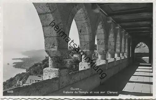 Glion - Galerie du Temple et vue sur Clarens - Foto-AK - Verlag Perrochet Lausanne