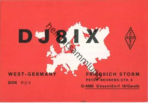 QSL - QTH - Funkkarte - DJ8IX - Düsseldorf-Garath