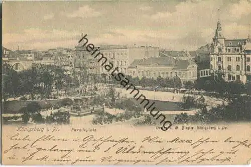 Kaliningrad - Königsberg - Paradeplatz - beschrieben - Verlag O. Ziegler Königsberg um 1900