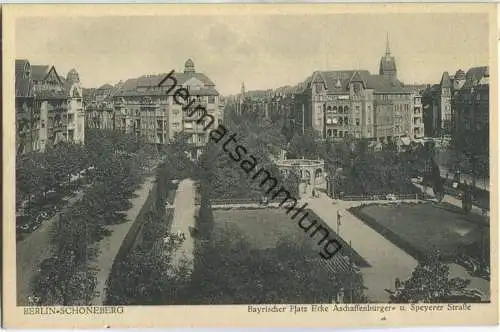 Berlin-Schöneberg - Bayrischer Platz Ecke Aschaffenburger u. Speyererstrasse - Verlag J. Goldiner Berlin 30er