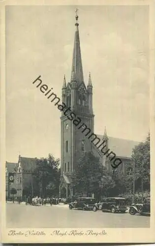 Berlin-Neukölln - Magdalenen Kirche - Berg-Straße - Verlag J. Goldiner Berlin 1940