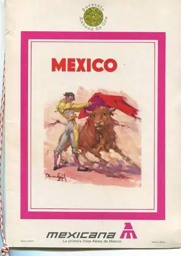 Mexiko - Speisekarte 1977 - Mexicana