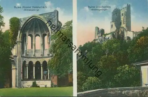 Ruine Kloster Heisterbach - Ruine Drachenfels - Verlag Adolf Pitz Niederdollendorf