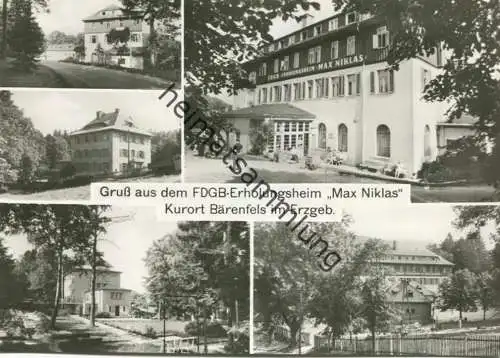 Bärenfels - FDGB Erholungsheim Max Niklas - Foto-AK Großformat - Verlag Bild und Heimat Reichenbach