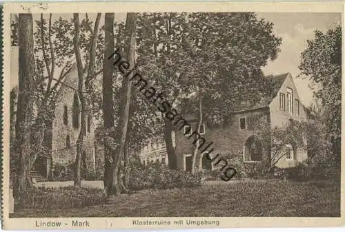 Lindow Mark - Klosterruine mit Umgebung - Verlag J. L. R.