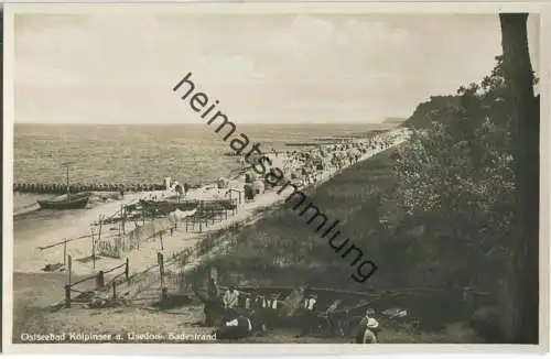 Kölpinsee bei Koserow auf Usedom - Badestrand - Foto-AK - Verlag Julius Simonsen Oldenburg 30er Jahre
