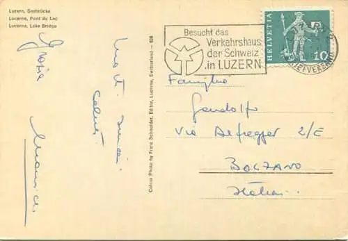 Luzern - Seebrücke - gel. 1961
