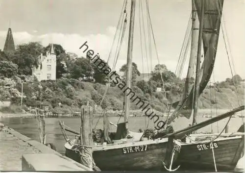 Altefähr - Blick vom Hafen zum Ort - Foto-AK Grossformat - Verlag VEB Bild und Heimat Reichenbach