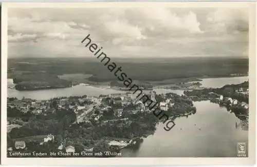 Lychen - Die Stadt der Seen und Wälder - Fliegeraufnahme - Foto-Ansichtskarte - Verlag Klinke & Co. Berlin 30er Jahre