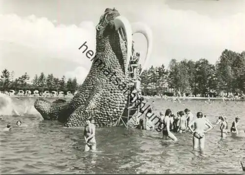 Großschönau - Wasserrutsche Walross - Waldstrandbad - Foto-AK Grossformat - Verlag Bruno Scholz Ebersbach