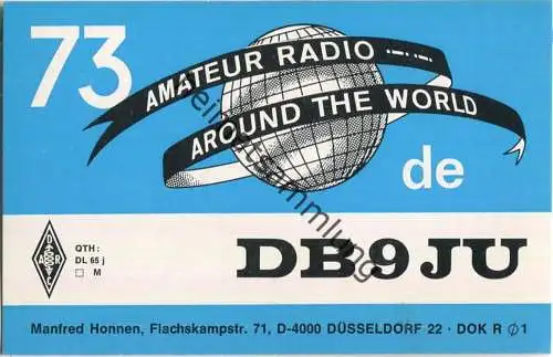 QSL - QTH - Funkkarte - DB9JU - Düsseldorf