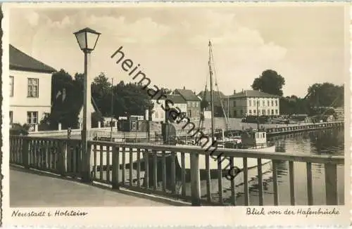 Neustadt-Holstein - Hafenbrücke - Foto-Ansichtskarte - Verlag Hans Andres 40er Jahre