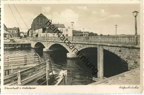 Neustadt-Holstein - Hafenbrücke - Foto-Ansichtskarte - Verlag Hans Andres 40er Jahre