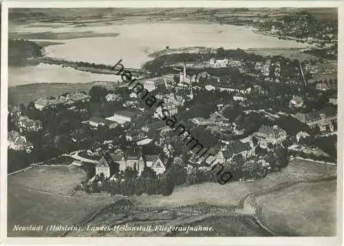 Neustadt - Holstein - Fliegeraufnahme - Landesheilanstalt - Verlag Heinr. Knoch Neustadt 40er Jahre