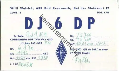 QSL - QTH - Funkkarte - DJ6DP - Bad Kreuznach