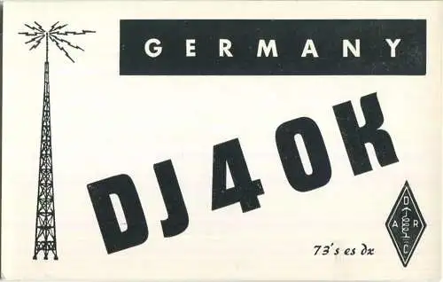 QSL - QTH - Funkkarte - DJ4OK - Erlenbrunn bei Pirmasens