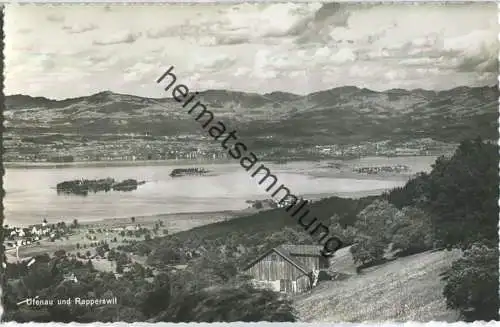 Ufenau und Rapperswil - Foto-Ansichtskarte - Verlag Photoglob-Wehrli & Vouga & Co. AG Zürich 40er Jahre