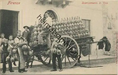 Firenze - Scaricamento di Vino c. 1900