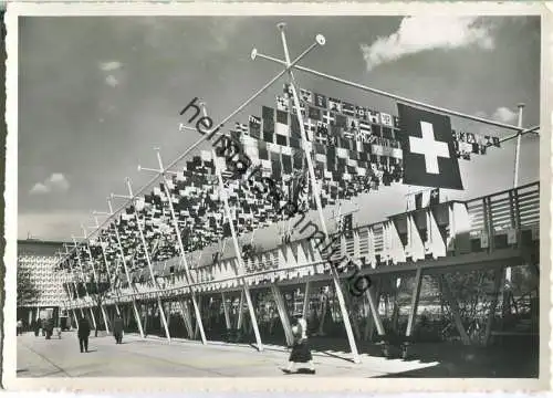 Zürich - Schweizerische Landesausstellung 1939 - Landesausstellung - Höhenstrasse - Gemeindefahnen - Foto-Ansichtskarte