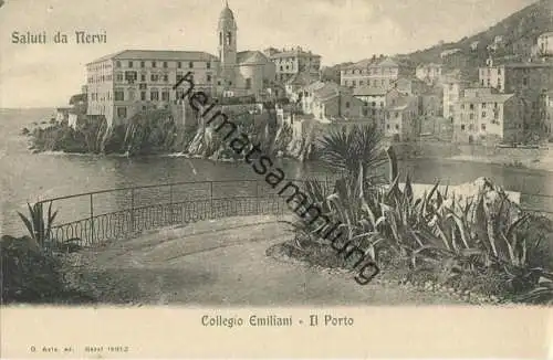 Saluti da Nervi - Collegio Emiliani - Il Porto ca. 1910