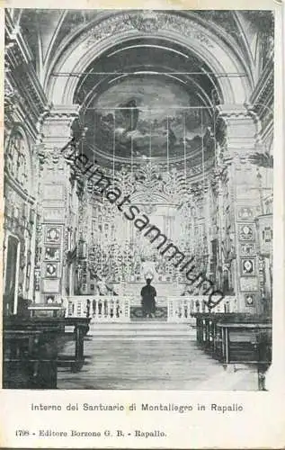 Rapallo - Interno del Santuario di Montallegro in Rapallo ca. 1900